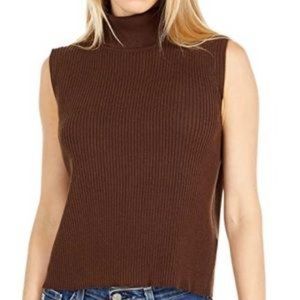J. Crew Ribbed Turtleneck Sweater Tank, sz L, Walnut Brown | OFFERS WELCOME